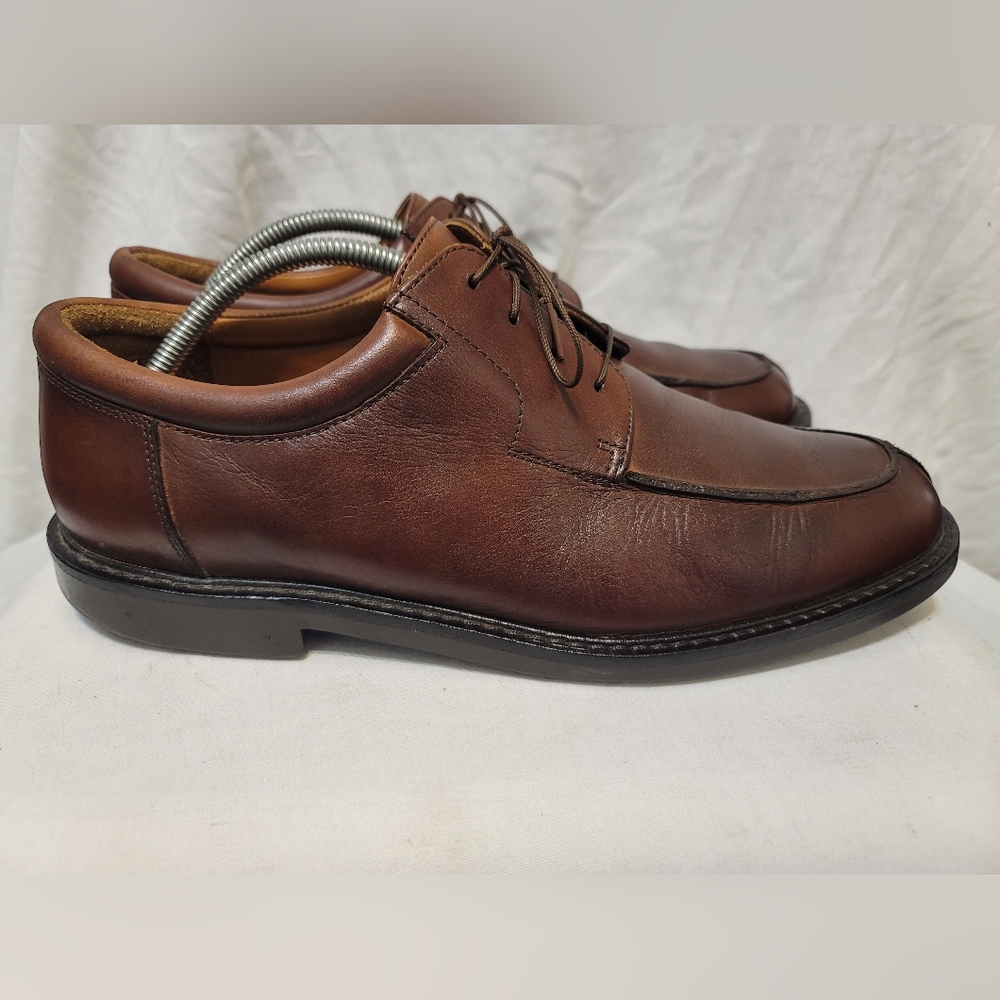 Johnston & Murphy Solid Brown Split Moc Toe Lace … - image 5